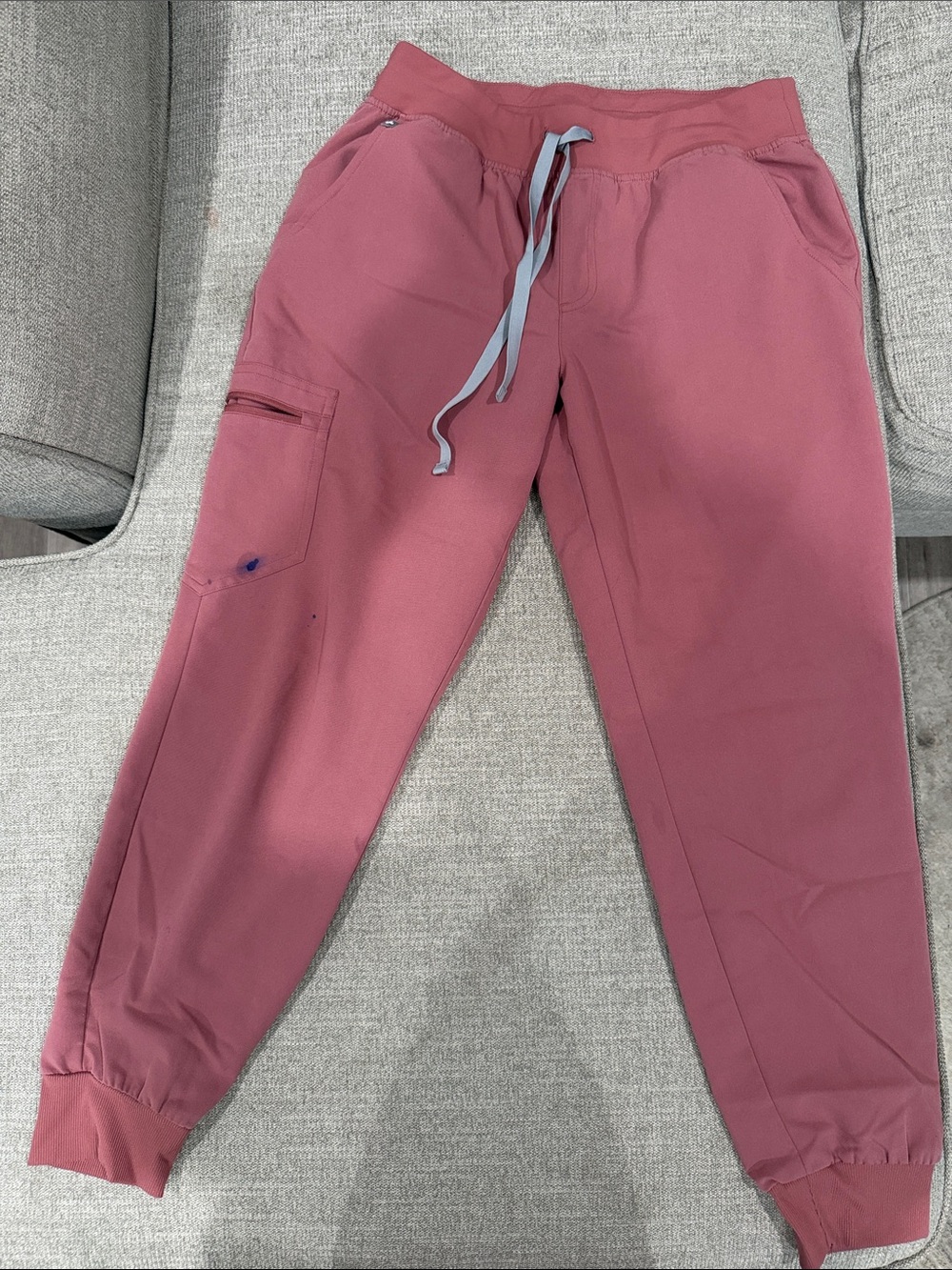 Dusty Rose Jogger Sweatpants with Drawstring